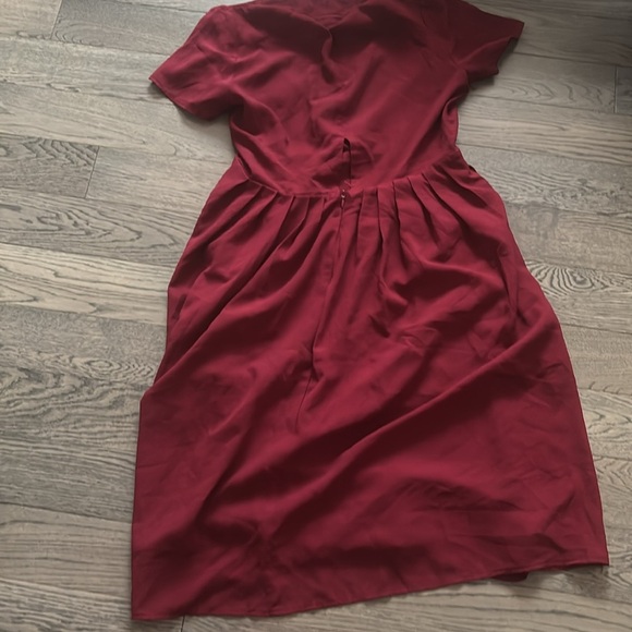 Re named Burgundy Wrap Chiffon Dress M - Picture 14 of 14